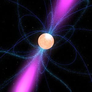 Illustration of a pulsar