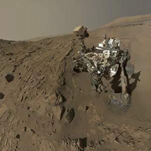 NASAs Curiosity Mars rover on planet Mars