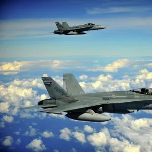 Two Royal Australian Air Force F / A-18 Hornets