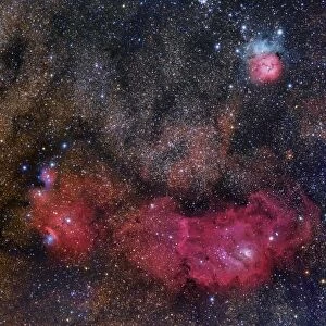 The Sagittarius Triplet featuring the Lagoon and Trifid Nebula, and NGC 6559