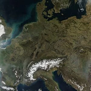 Satellite view of Central Europe