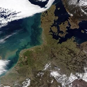 Satellite view of North Western Europe