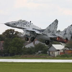 Slovak Air Force MIG-29 Fulcrum taking off