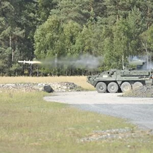 Soldiers fire a TOW missile at Grafenwoehr training area