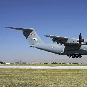 A Turkish Air Force A400M landing during Exercise Anatolian Eagle