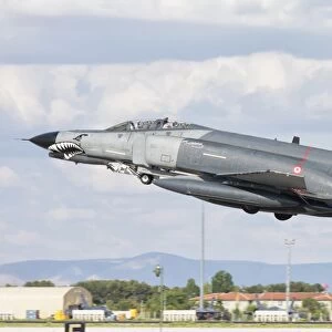 Turkish Air Force F-4 Phantom taking off during Exercise Anatolian Eagle 2016