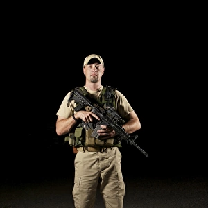 A U. S. police officer contractor in Afghanistan