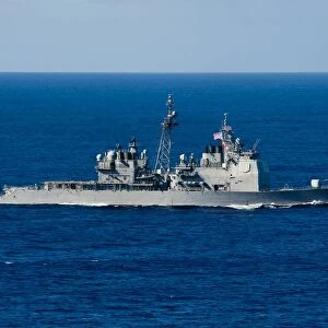 USS Mobile Bay transits the Pacific Ocean