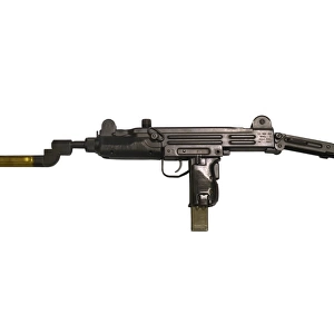 Uzi 9mm submachine gun with attached bayonet