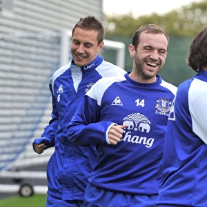 Season 2011-12 Fine Art Print Collection: Everton Training