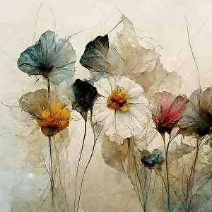 Botanical watercolor art Fine Art Print Collection: Realistic floral paintings