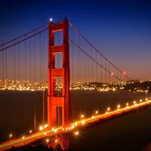 Evening Cityscape of Golden Gate Bridge
