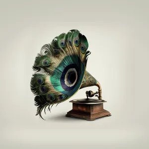 Peacock Gramaphone