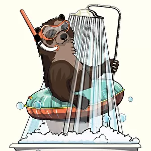 Spectacled Bear In the Shower