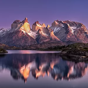 Torres Del Paine Purple Dawn