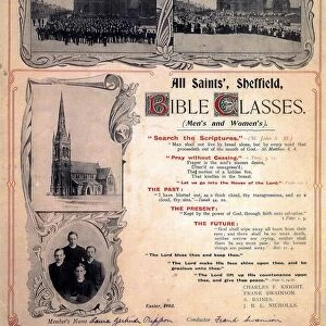 All Saints, Burngreave Bible Class Certificate, Sheffield, Yorkshire, 1903