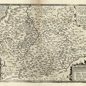 Counties of Leicester and Rutland, c. 1576. Reprint of 1602