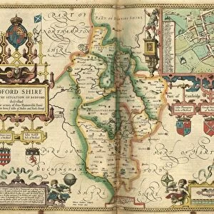John Speeds map of Bedfordshire, 1611