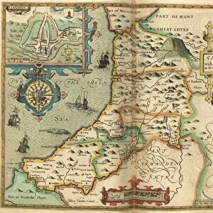 John Speed's map of Cardiganshire, 1611
