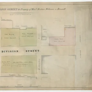 Plan of Rockingham Street, Division Street, Rockingham Lane and Carver Street, Sheffield, 1829