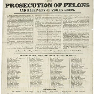Rules of the Sheffield Association for the Prosecution of Felons and receivers of stolen goods, 1837