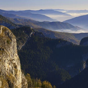 Bicaz Gorges at dawn, Cheile Bicazului-Hasmas National Park, Carpathian Mountains