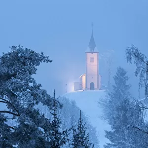 Church of St Primoz, Gorenjska, Slovenia, January January 2014