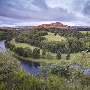 Scotts View looking towards Eildon Hill with the River Tweed in the foreground