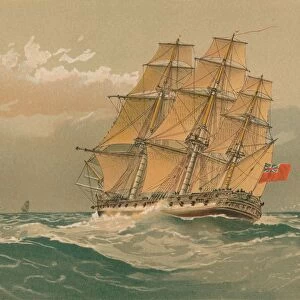 A 38-Gun Frigate, about 1770, late 19th-early 20th century. Creator: William Frederick Mitchell
