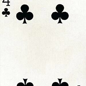 4 of Clubs from a deck of Goodall & Son Ltd. playing cards, c1940