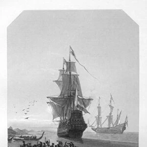 Abel Tasman, 17th century Dutch seafarer, explorer, and merchant, c1870. Artist: JH Rennefeld