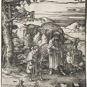 Abraham Going to Sacrifice Isaac, 1517-1519. Creator: Lucas van Leyden (Dutch, 1494-1533)