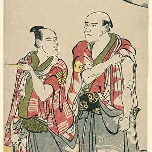 The Actors Arashi Ryuzo II and Ichikawa Komazo III, from a pentaptych of eleven actors cel... 1788. Creator: Torii Kiyonaga