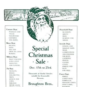 Advert for Broughton Bros. - Special Christmas Sale, 1917. Artist: Garratt & Atkinson
