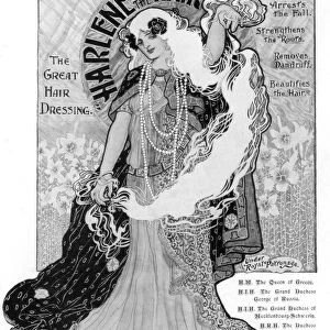 Advertisement for Edwards Harlene for Hair, 1902