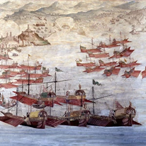 Aid of Tunisia and Ceuta, 1578, fresco in the Palace of Santa Cruz
