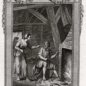 Alfred in the Neat-Herds Cottage, 1776. Artist: I Hall