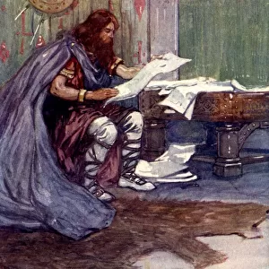 Alfred found much pleasure in reading, 9th century, (1905). Artist: As Forrest