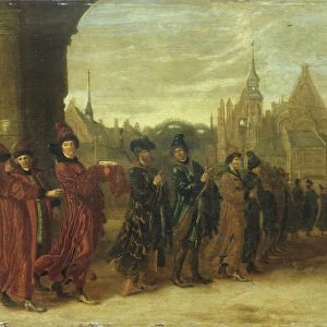 Ambassadors from the Czar of Muscovy in The Hague on 4 November 1631, 1630s. Artist: Beest, Sybrand, van (1610-1674)