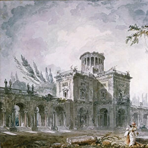 Architectural Fantasy, 1760. Artist: Robert, Hubert (1733-1808)