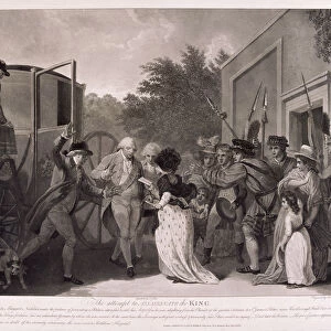 Assassination attempt on King George III, 1786. Artist: Francis Jukes
