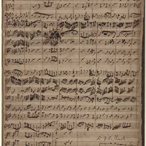 Autograph manuscript of the Cantata Es ist das Heil uns kommen her (BWV 9), 1731