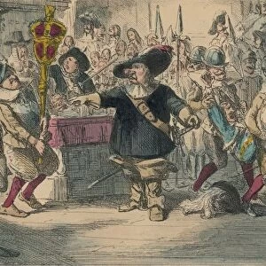Take away that Bauble: Cromwell dissolving the long Parliament, 1850. Artist: John Leech