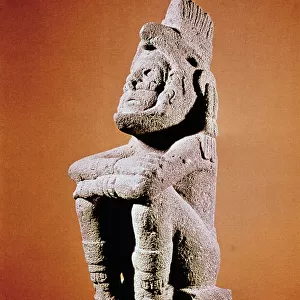 Aztec sculpture of a seated male figure, c1375-1521