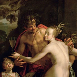 Bacchus, Ceres and Amor, ca. 1600. Artist: Aachen, Hans von (1552-1615)