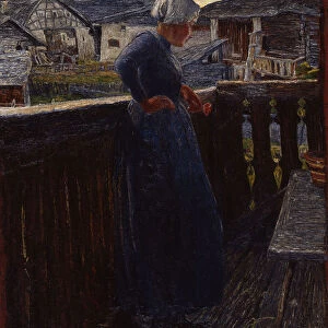 On the balcony, 1892. Creator: Segantini, Giovanni (1858-1899)