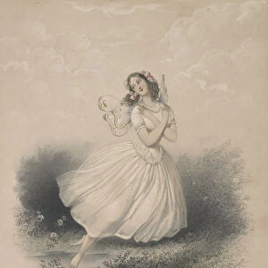 Ballet dancer Carlotta Grisi (1819-1899) in La Sylphide, 1844