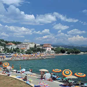 Beach scene, Opatija, Croatia