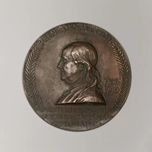 Benjamin Franklin Commemorative Medal, 1906. Creator: Louis Saint-Gaudens