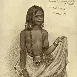 Bishari girl, Aswan, Egypt, 1898. Creator: Christian Wilhelm Allers